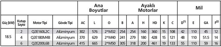 18.5 kw 1500 motor ölçüleri
