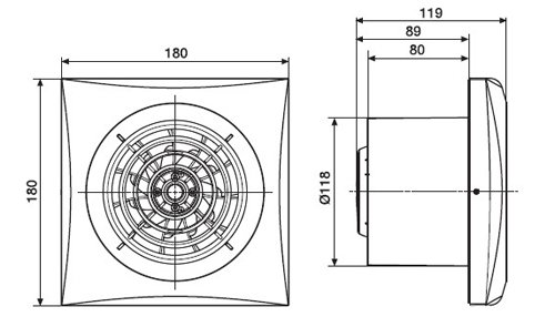 slent 200 c fan ölçüleri